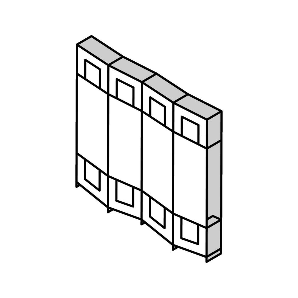 pièce diviseur isométrique icône vecteur illustration