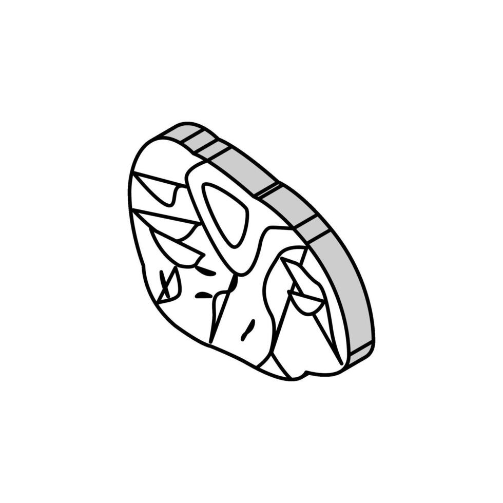 jarret du boeuf isométrique icône vecteur illustration