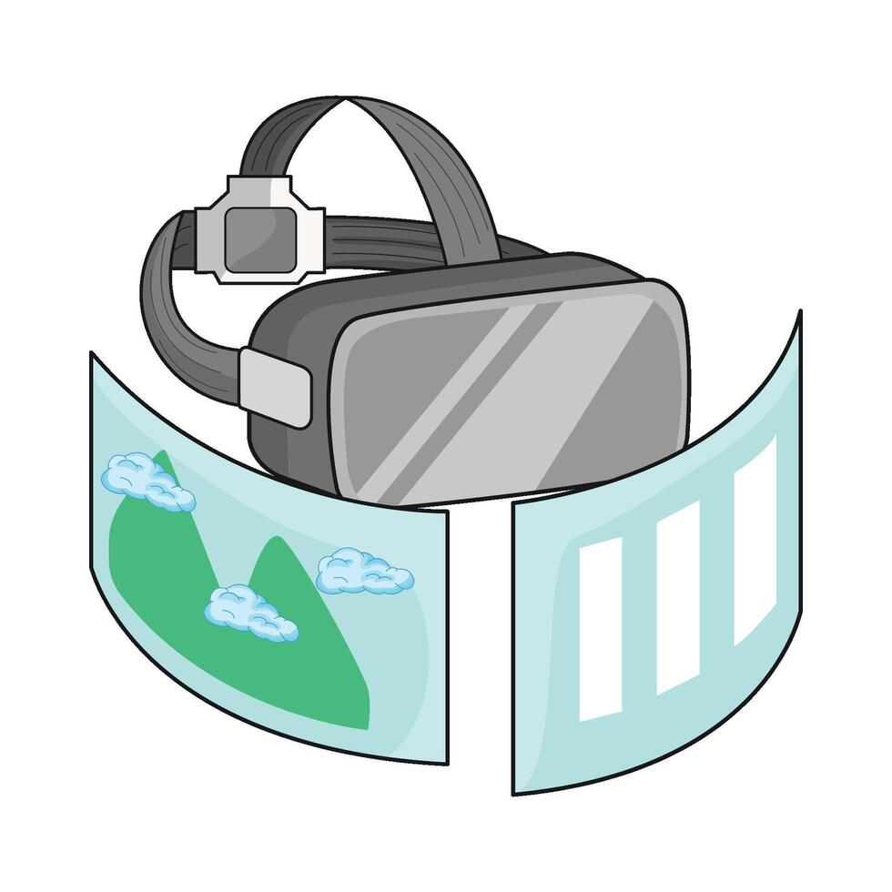 illustration de virtuel réalité vecteur