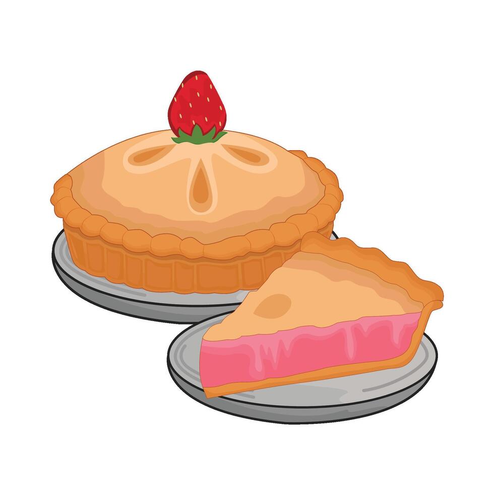 illustration de tarte vecteur