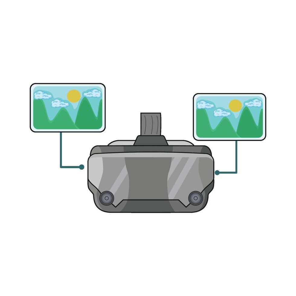 illustration de virtuel réalité vecteur