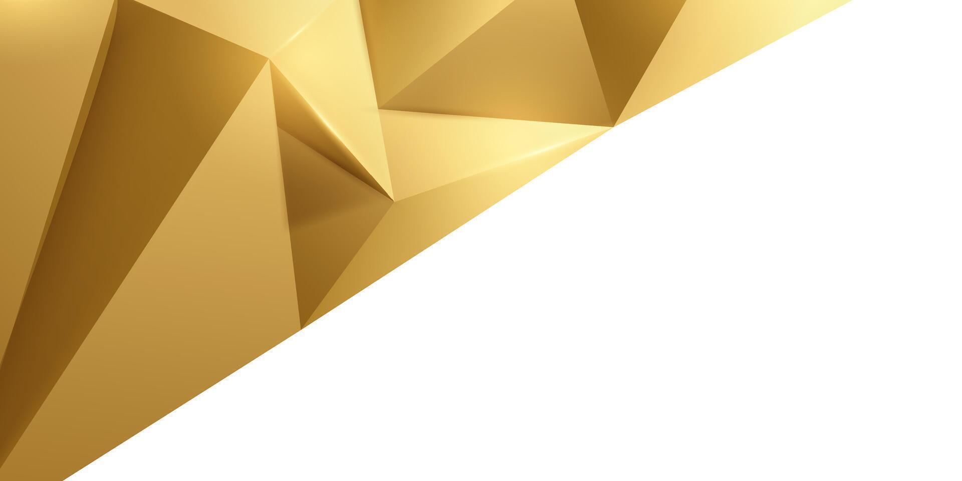 luxe d'or Contexte avec luxueux d'or éléments moderne 3d abstrait vecteur illustration conception