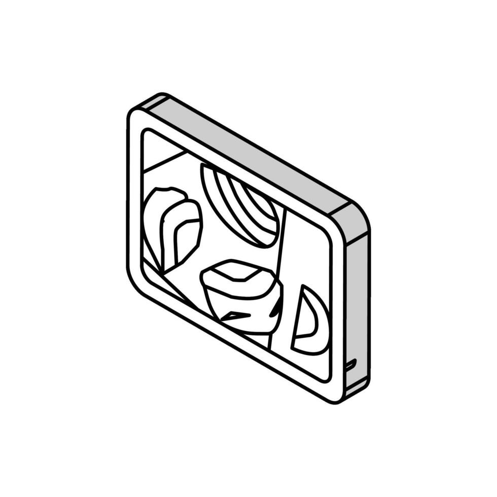 rôti chou isométrique icône vecteur illustration