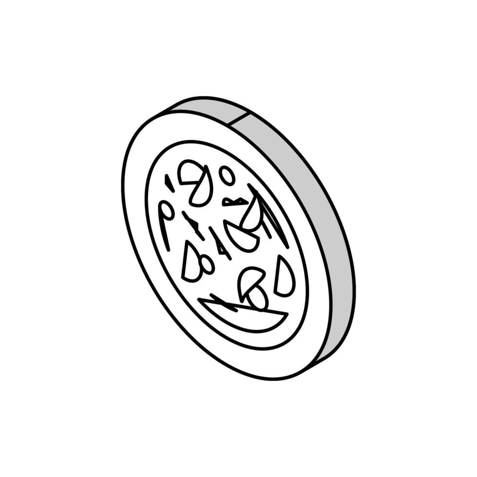 soupe chou isométrique icône vecteur illustration