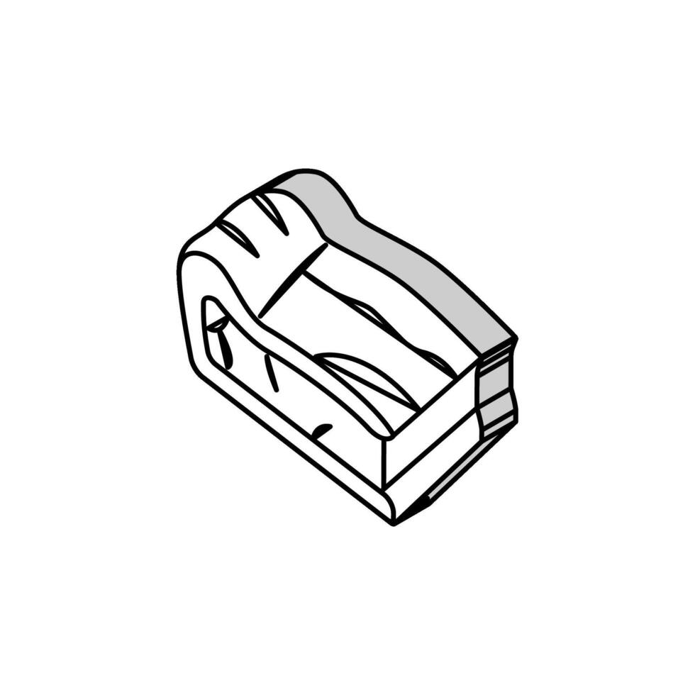 tarte avec épinard isométrique icône vecteur illustration