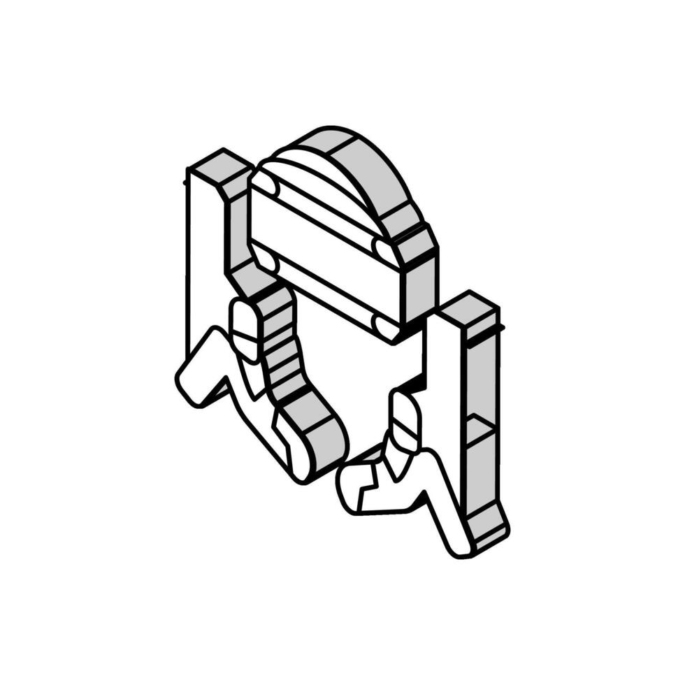 vr pistolet ensemble isométrique icône vecteur illustration