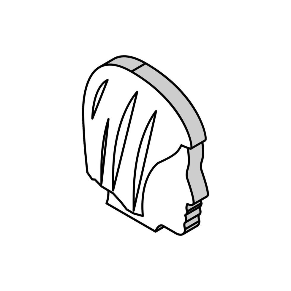 court cheveux isométrique icône vecteur illustration