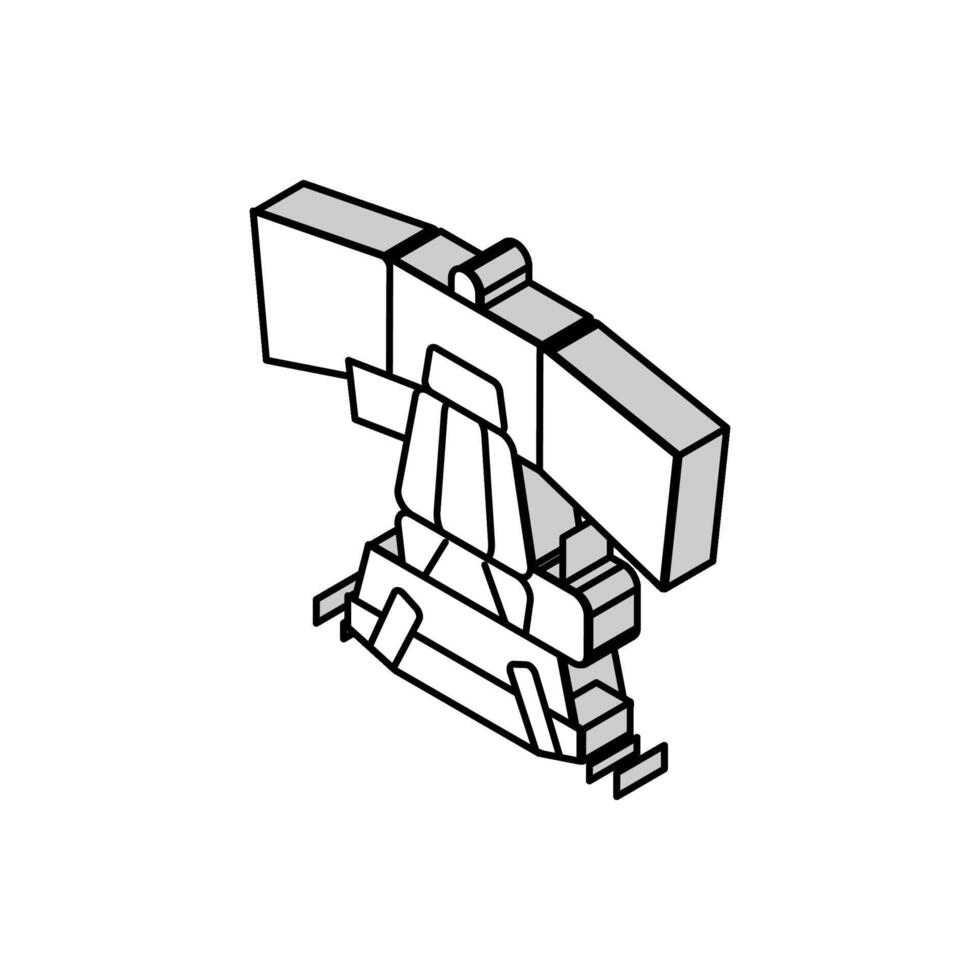 courses simulateur cockpit isométrique icône vecteur illustration