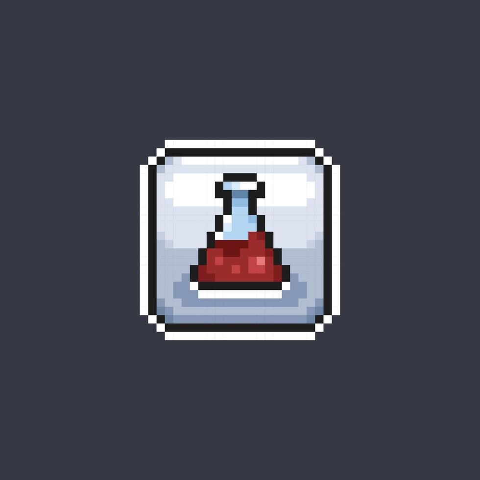 potion bouteille verre signe dans pixel art style vecteur