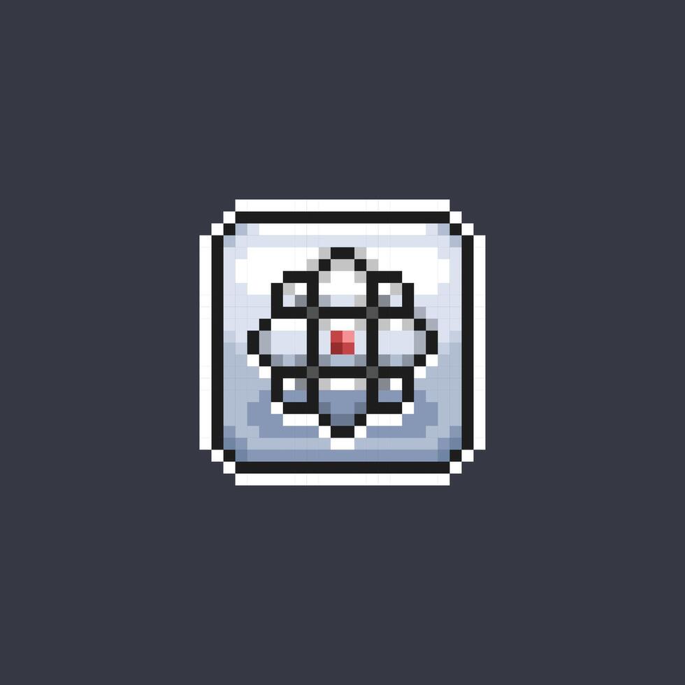 surgir cercle signe dans pixel art style vecteur