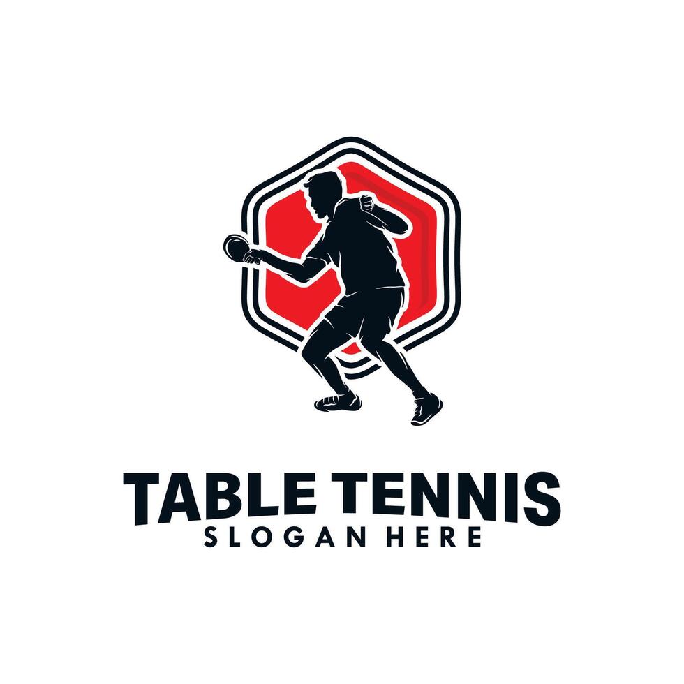 table tennis sport logo conception modèle vecteur