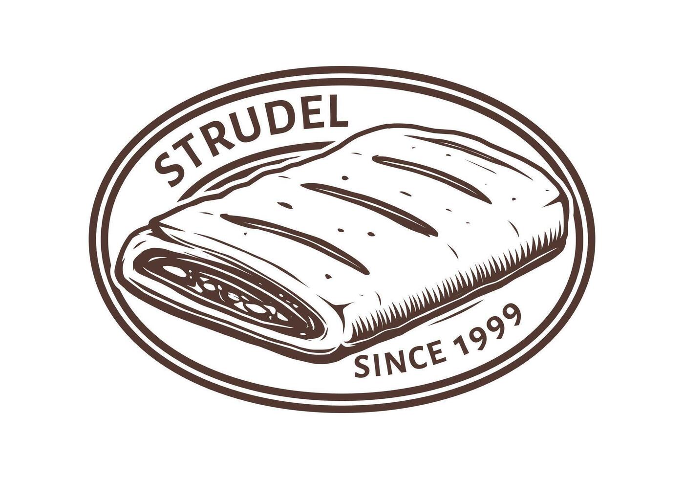 strudel Pâtisserie logo conception modèle vecteur