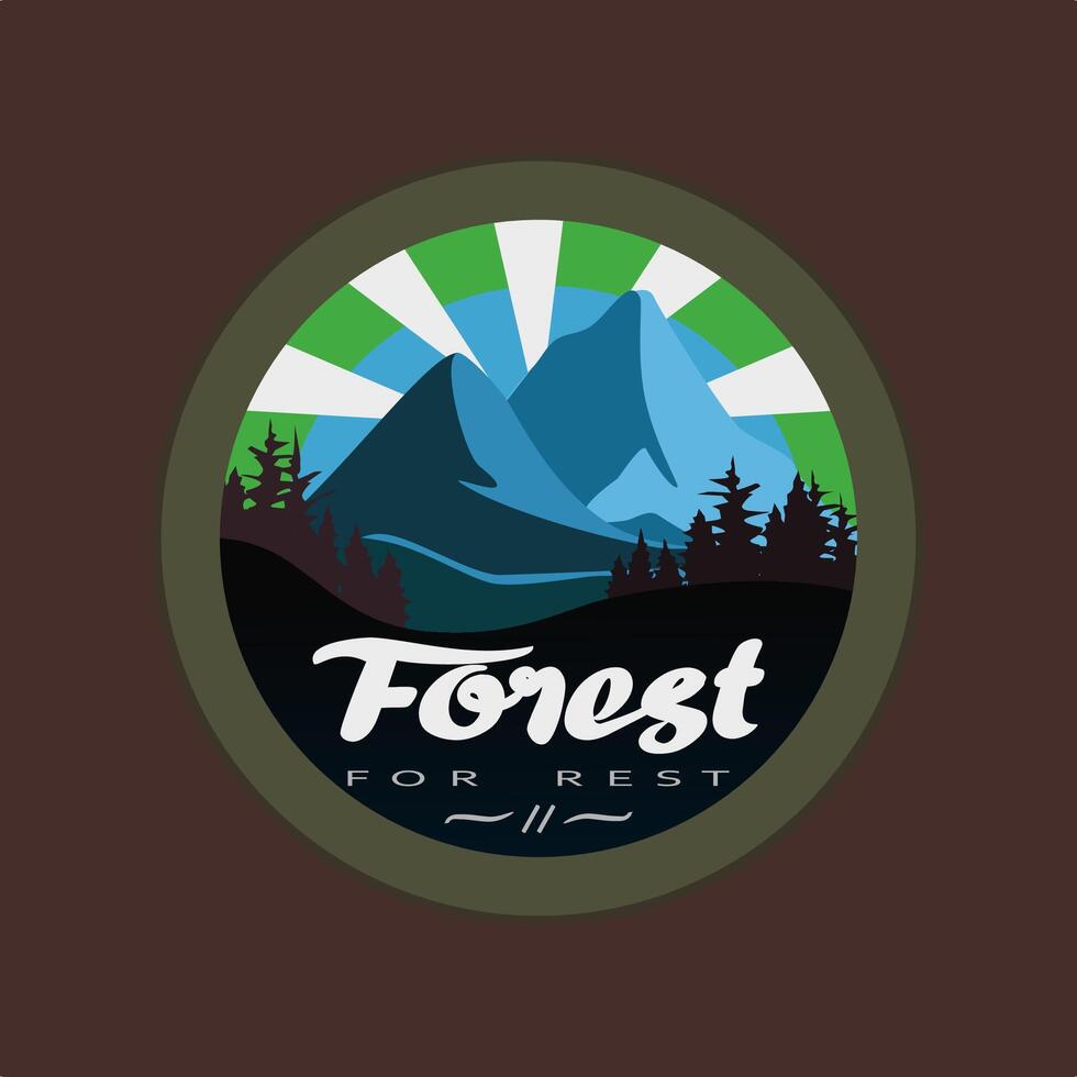 forêt logo conception modèle. Créatif pin logo vecteur illustration.