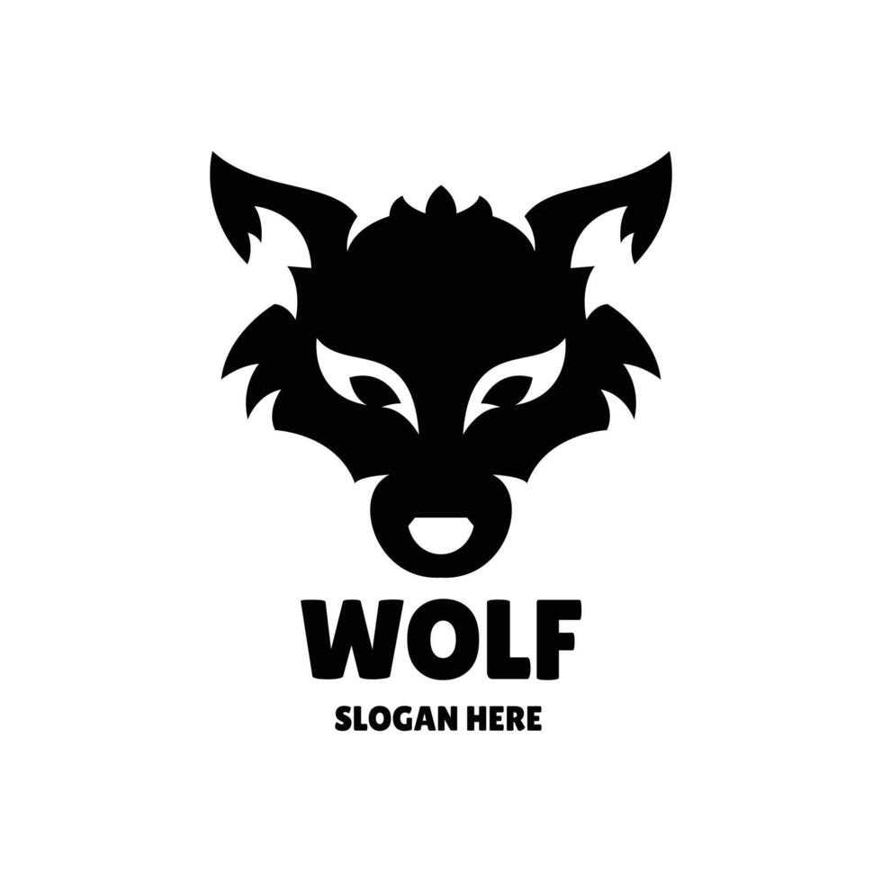 Loup silhouette logo conception illustration vecteur