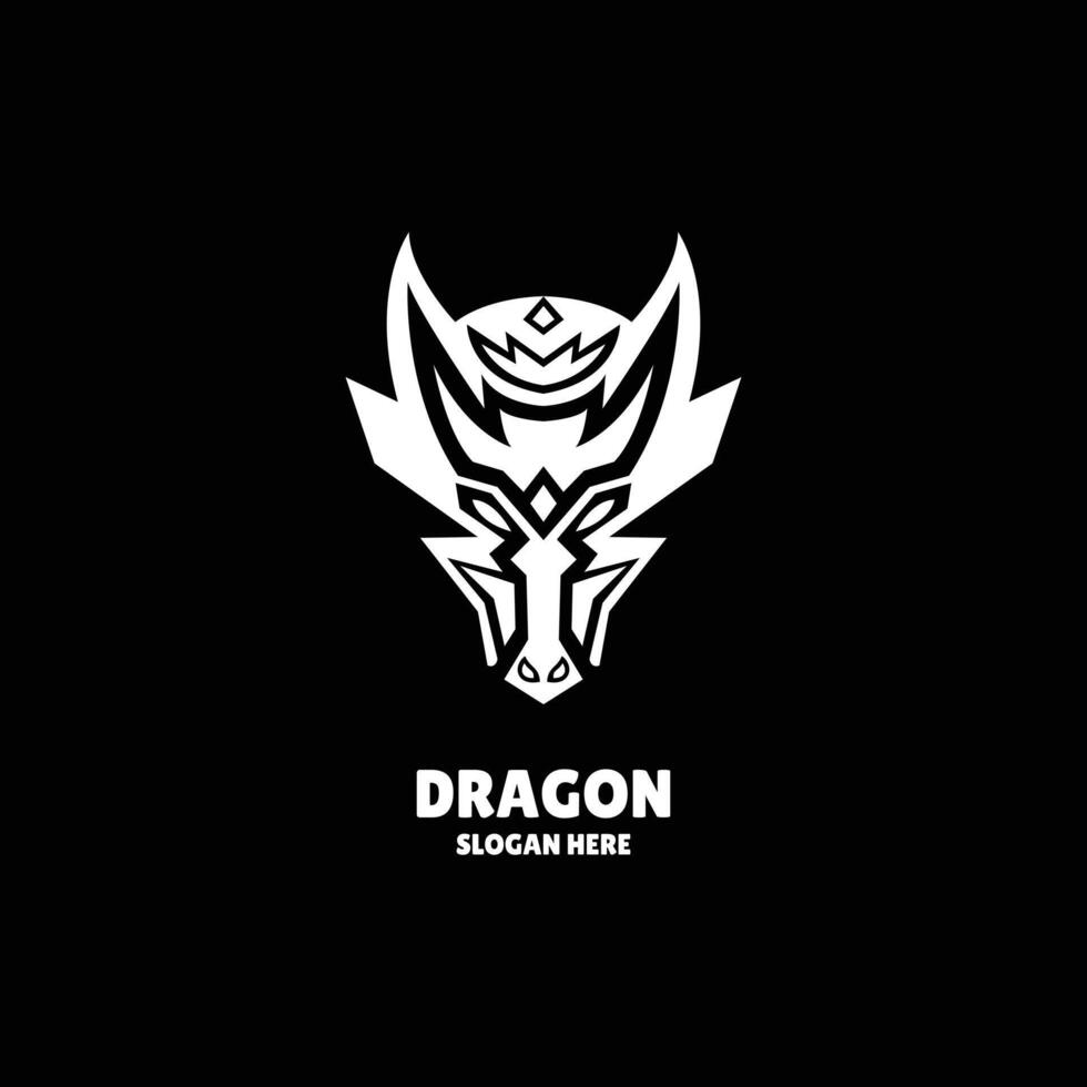 dragon silhouette logo conception illustration vecteur