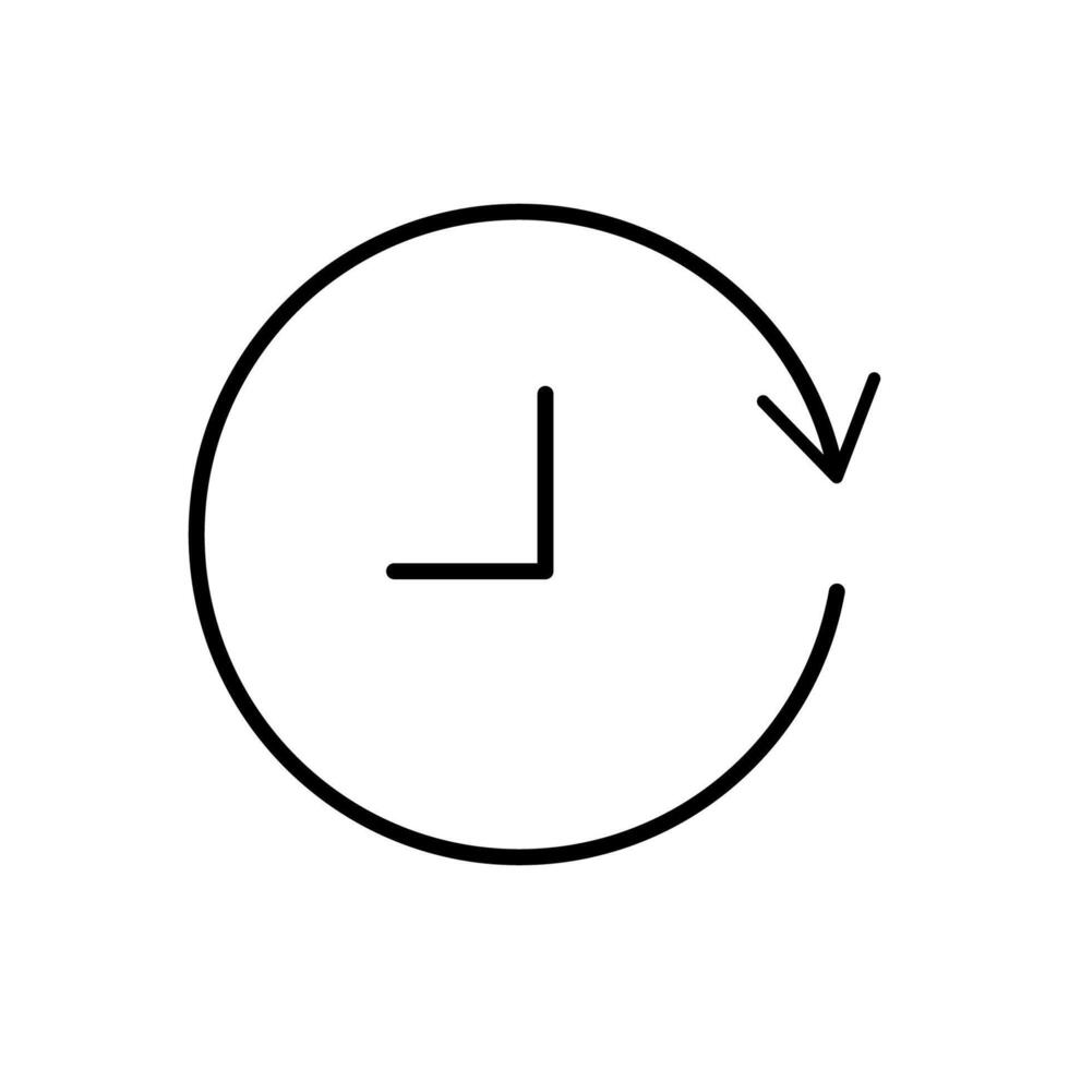 l'horloge vecteur symbole pour Annonces. adapté pour livres, magasins, magasins. modifiable accident vasculaire cérébral dans minimaliste contour style. symbole pour conception