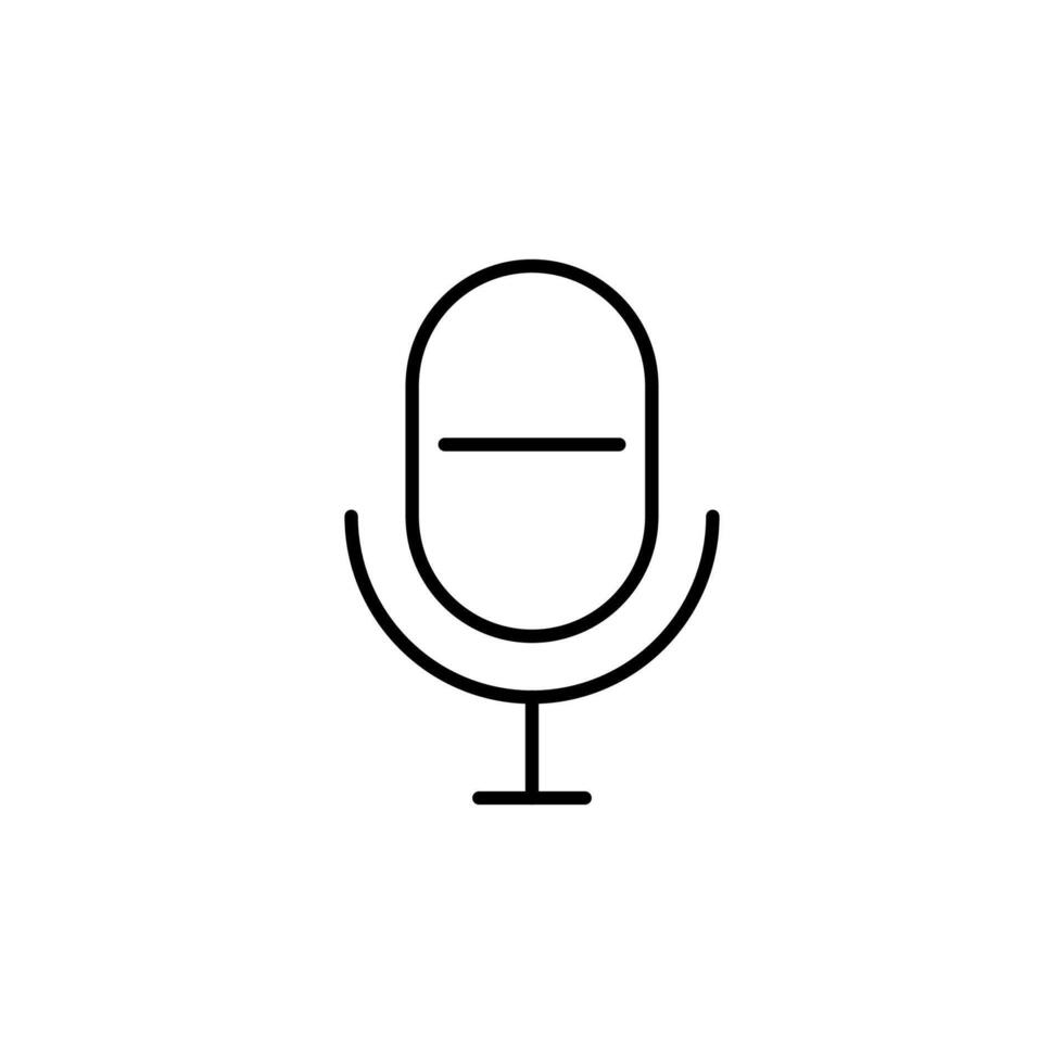 microphone vecteur icône pour magasins et magasins. adapté pour livres, magasins, magasins. modifiable accident vasculaire cérébral dans minimaliste contour style. symbole pour conception