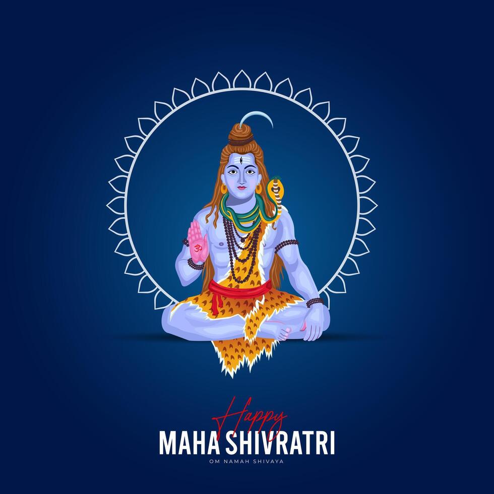 content maha shivratri maha, shivaratri vœux, content maha shivratri social médias Publier , shivratri la toile bannière, histoire, impression vecteur