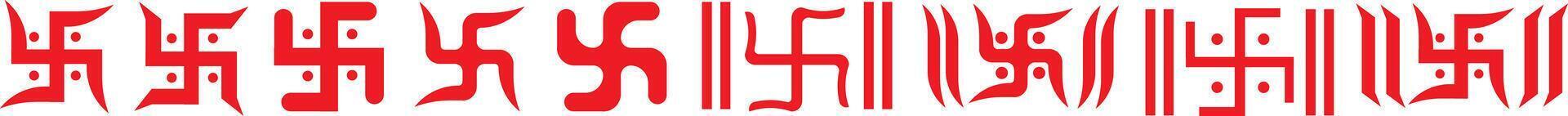 hindou religion important symbole svastika vecteur