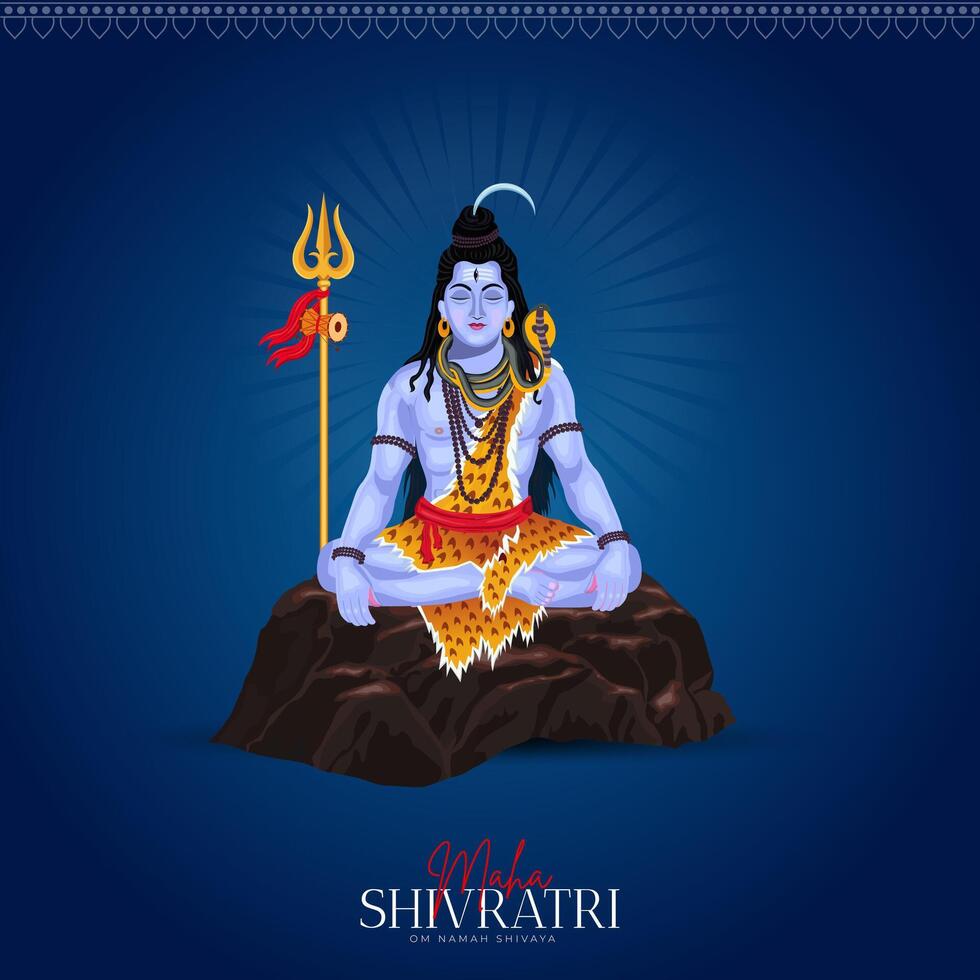 content maha shivratri maha, shivaratri vœux, content maha shivratri social médias Publier , shivratri la toile bannière, histoire, impression vecteur