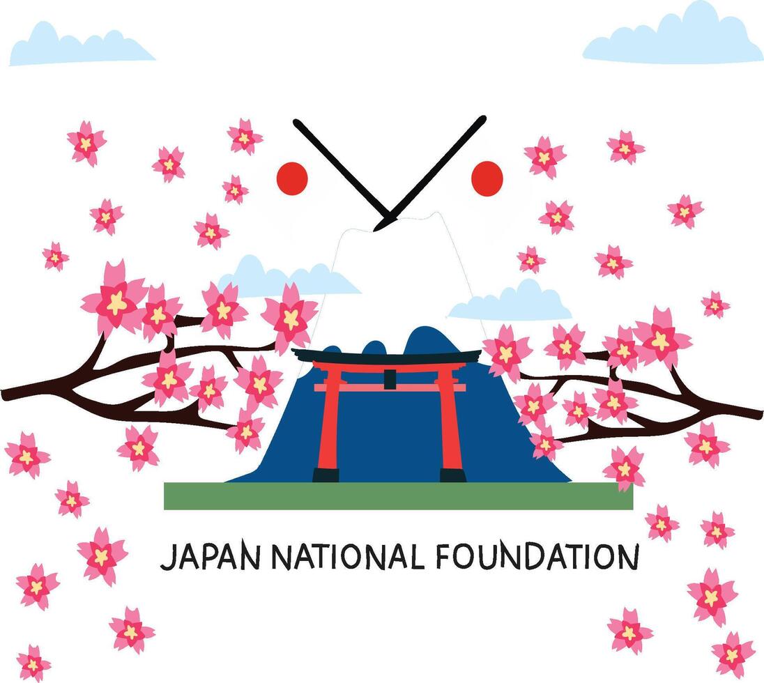 Japon nationale fondation vecteur