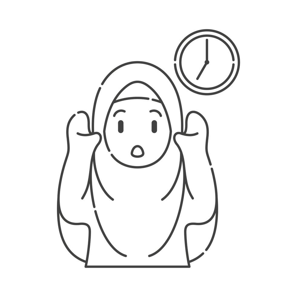 Ramadan activité fille vecteur arts. islamique Activités dans quotidien. dessin animé personnage pour les enfants