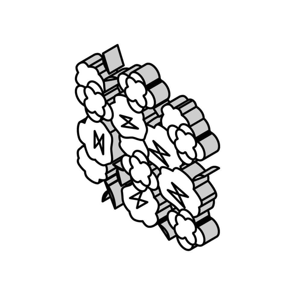 capucine liane isométrique icône vecteur illustration