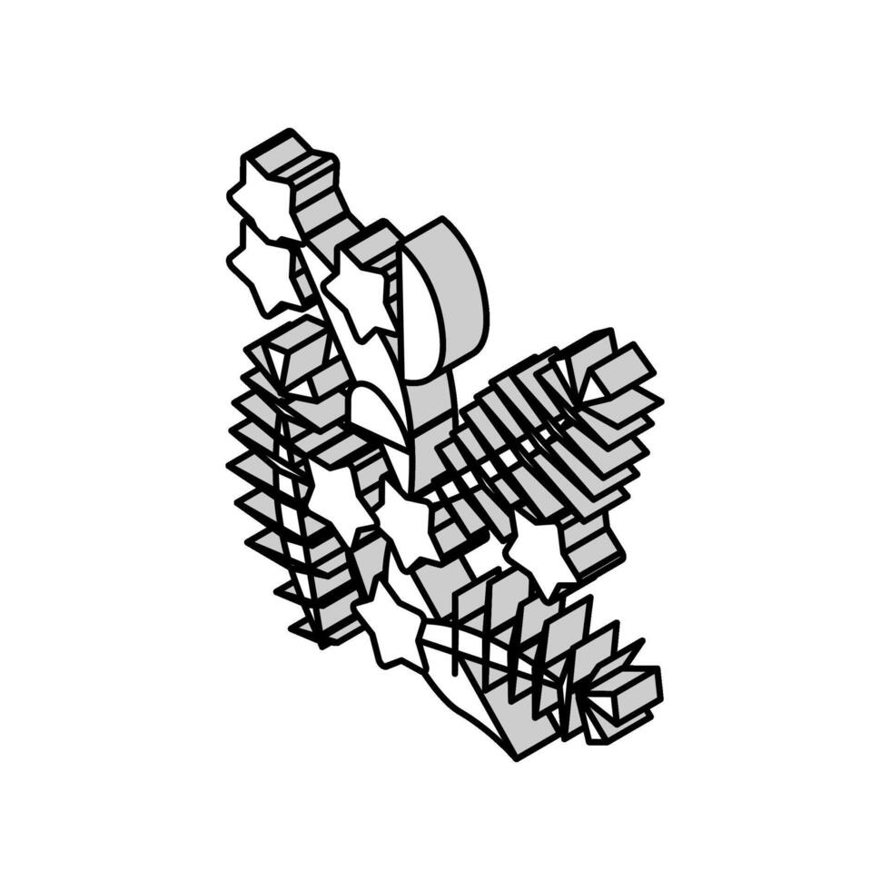 cyprès liane isométrique icône vecteur illustration