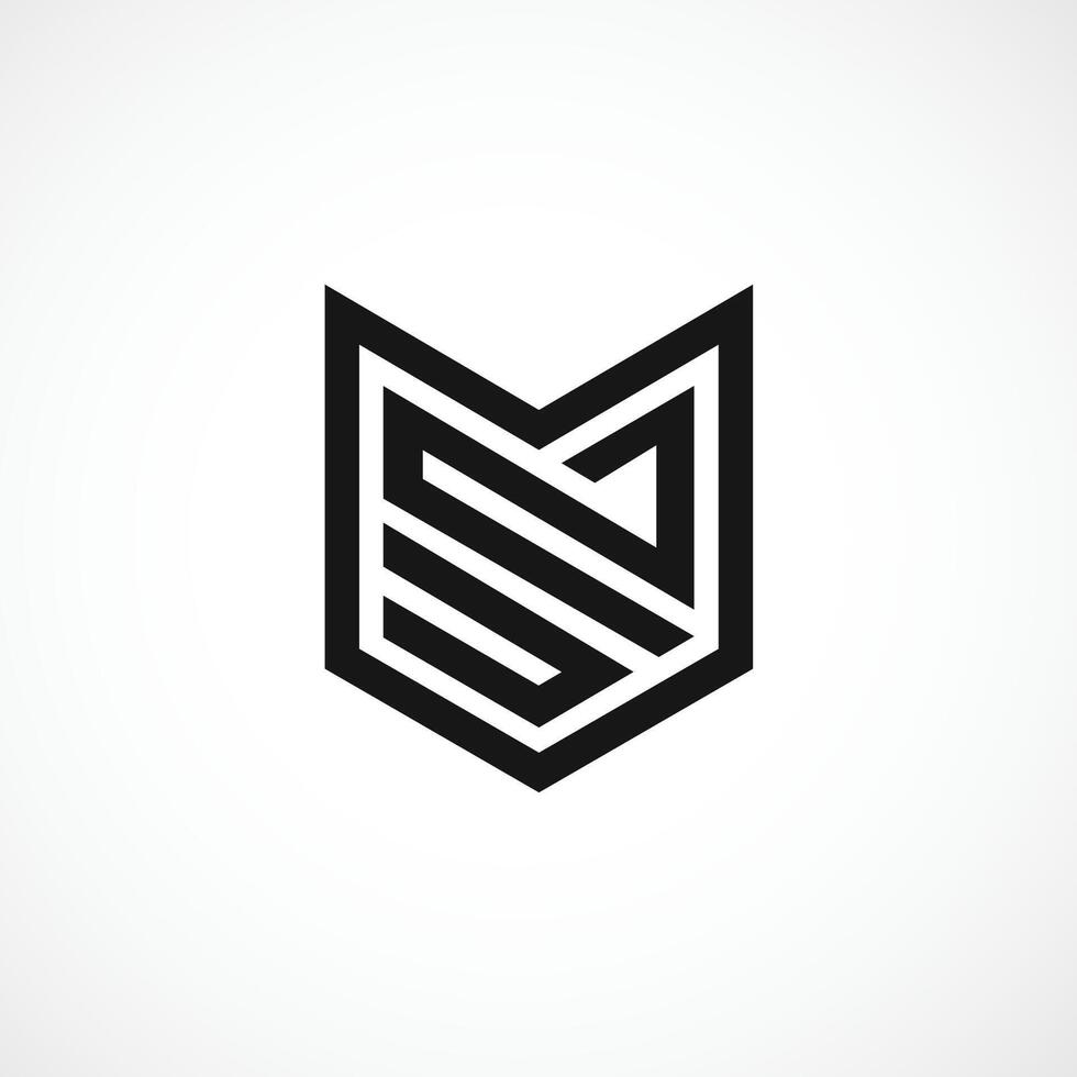 moderne m lettre logo, m abstrait logo conception concept isolé vecteur modèle illustration