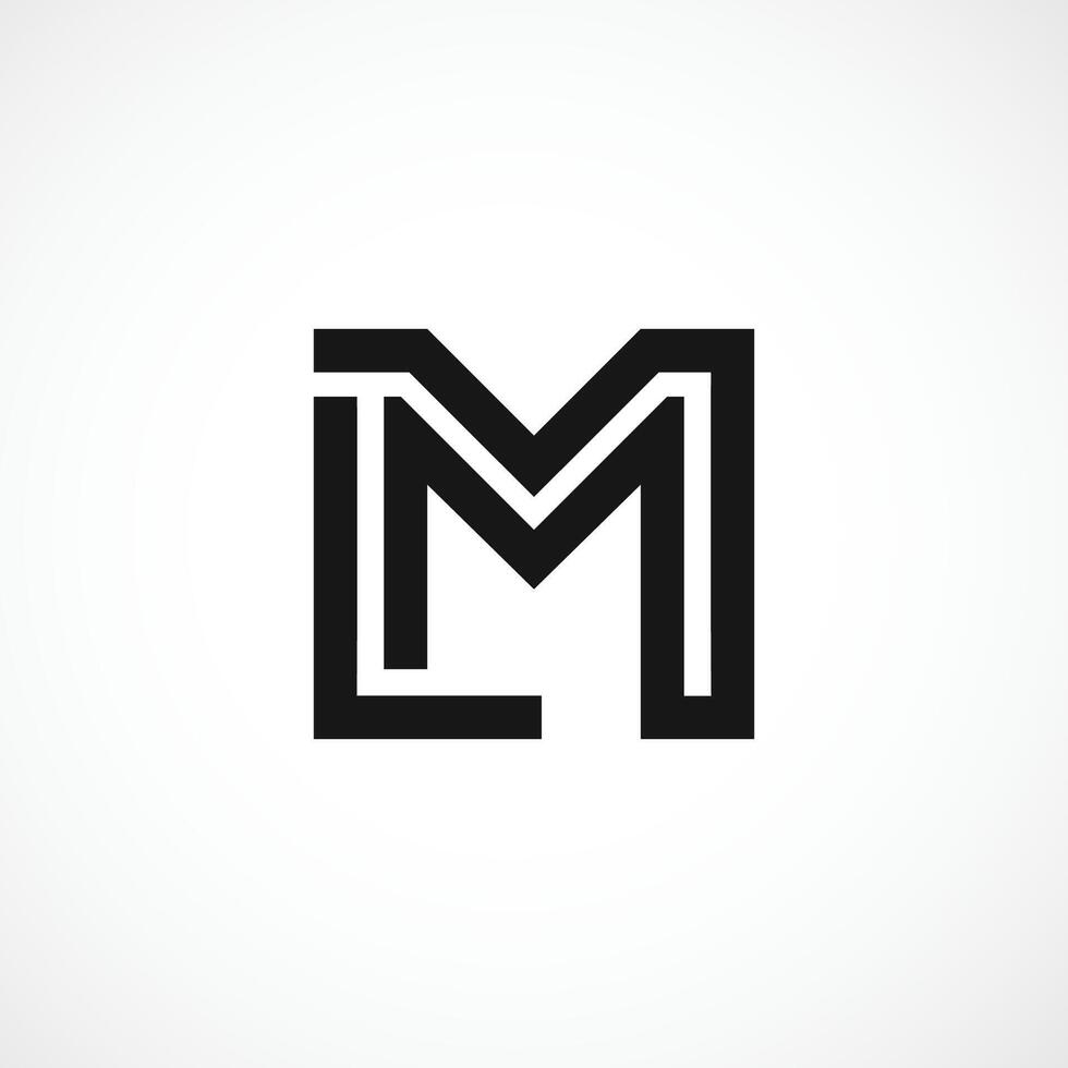 moderne m lettre logo, m abstrait logo conception concept isolé vecteur modèle illustration