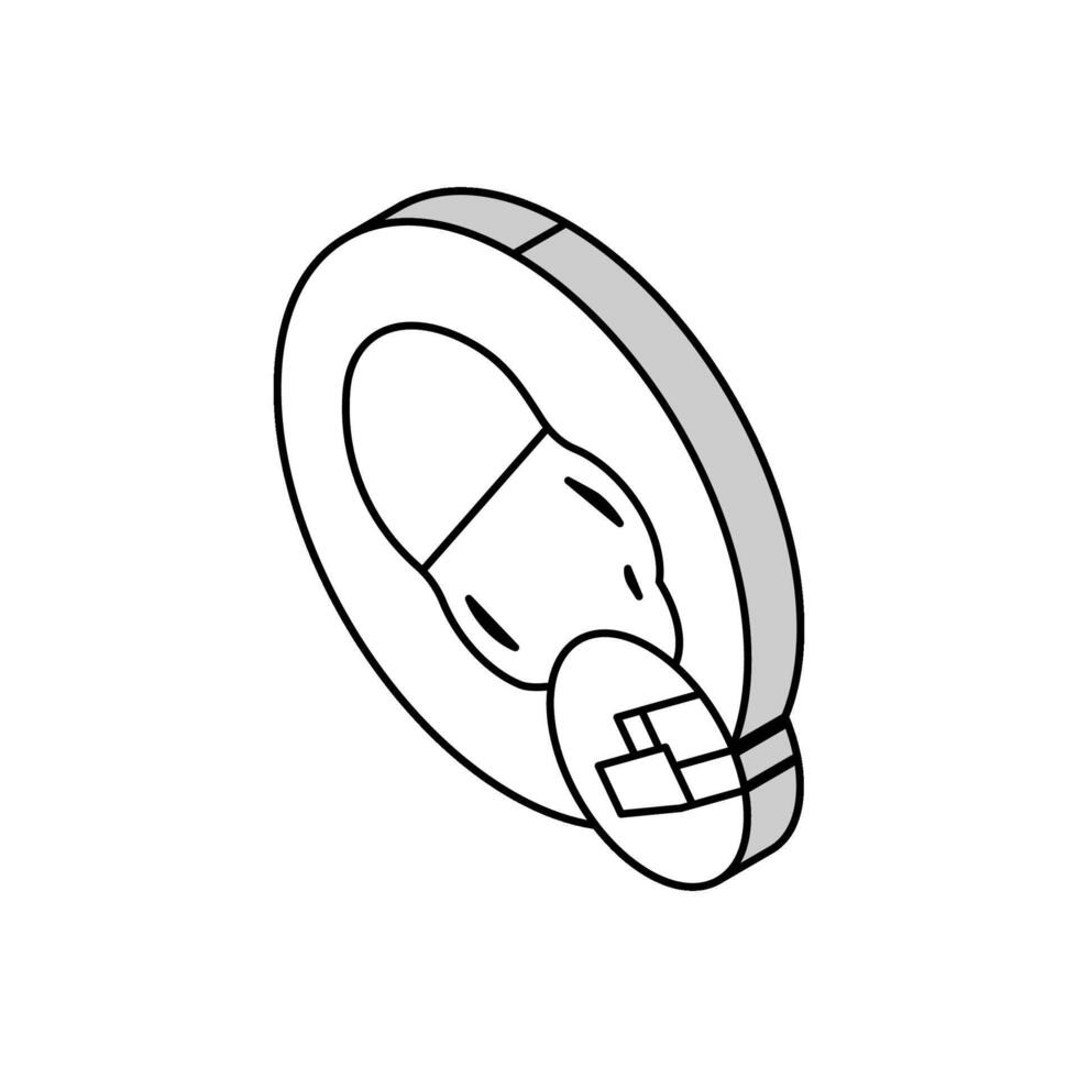 laser Môle suppression isométrique icône vecteur illustration