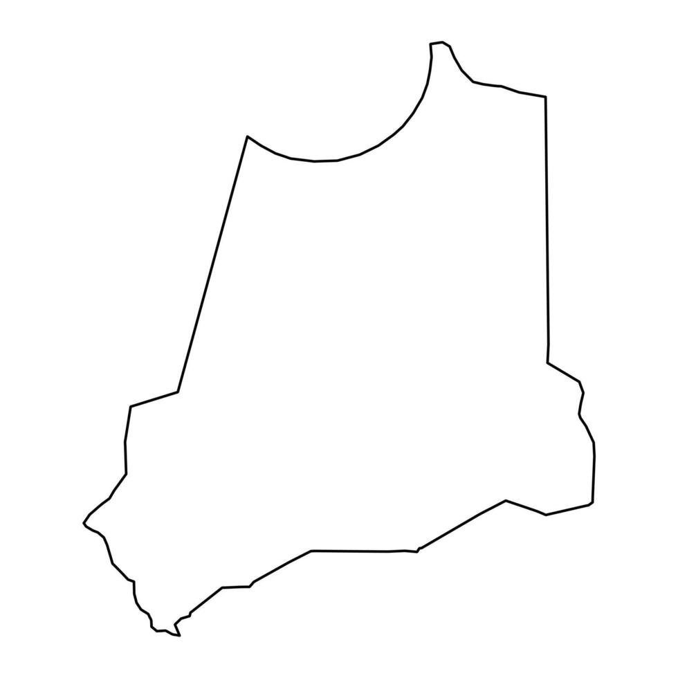 baigne Région carte, administratif division de tchad. vecteur illustration.