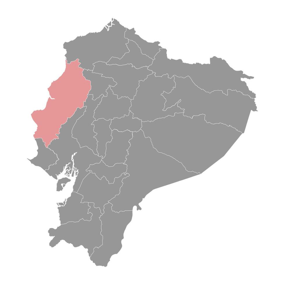 manabi Province carte, administratif division de équateur. vecteur illustration.