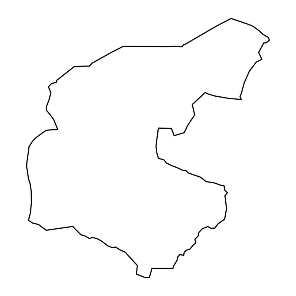 guéra Région carte, administratif division de tchad. vecteur illustration.