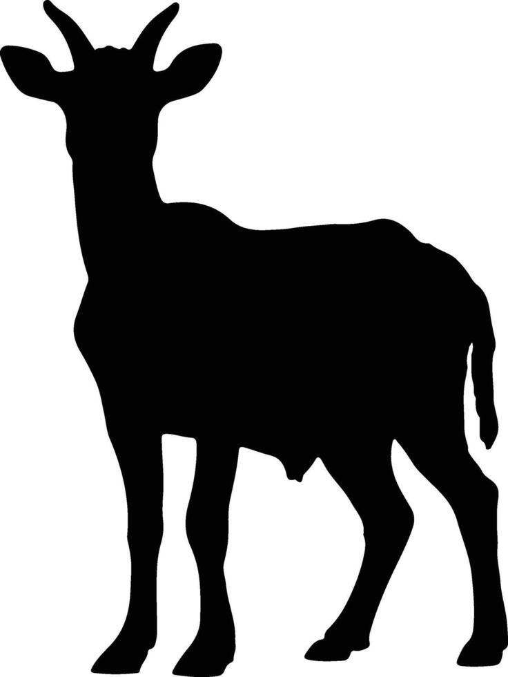 chèvre silhouette illustration vecteur blanc Contexte