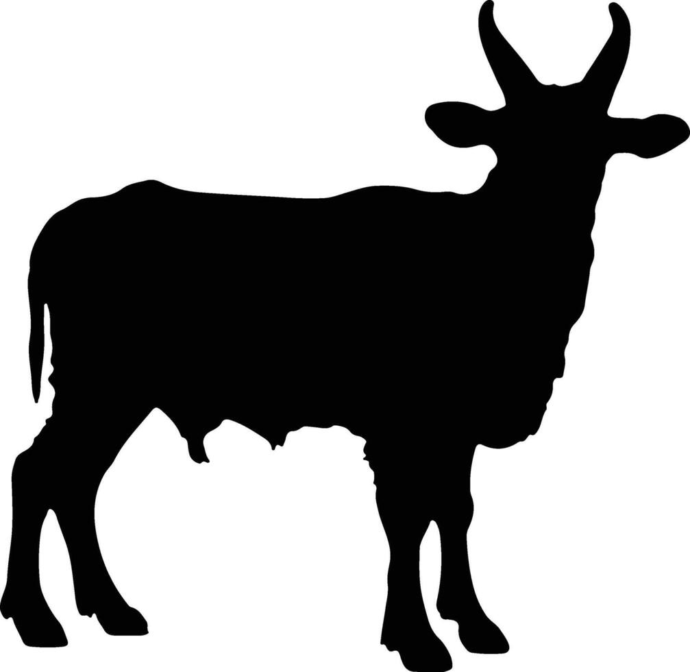 chèvre silhouette illustration vecteur blanc Contexte