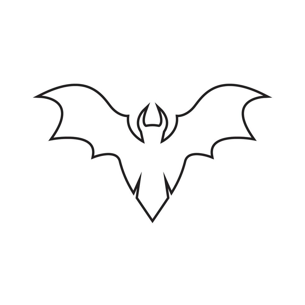 chauve souris aile silhouette icône et symbole vecteur modèle illustration