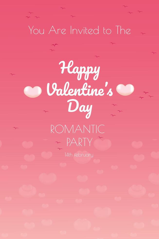 vecteur illustration de une romantique invitation carte pour célébrer la Saint-Valentin journée