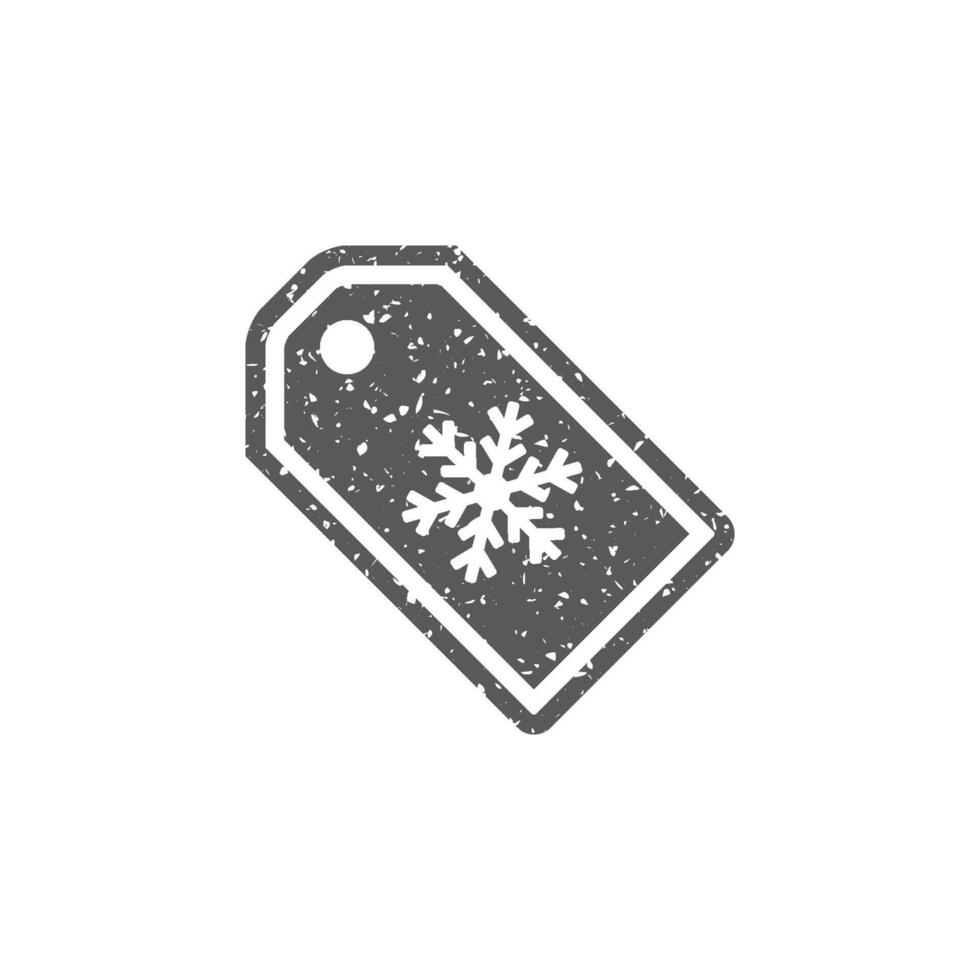 hiver vente icône dans grunge texture vecteur illustration
