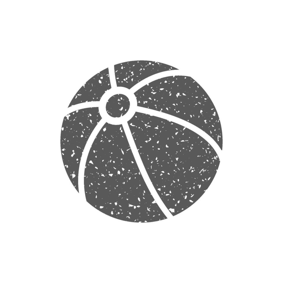 plage Balle icône dans grunge texture vecteur illustration