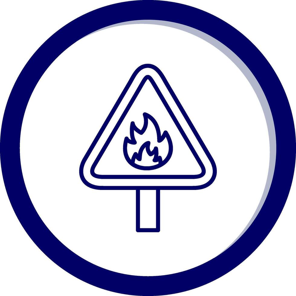 icône de vecteur inflammable