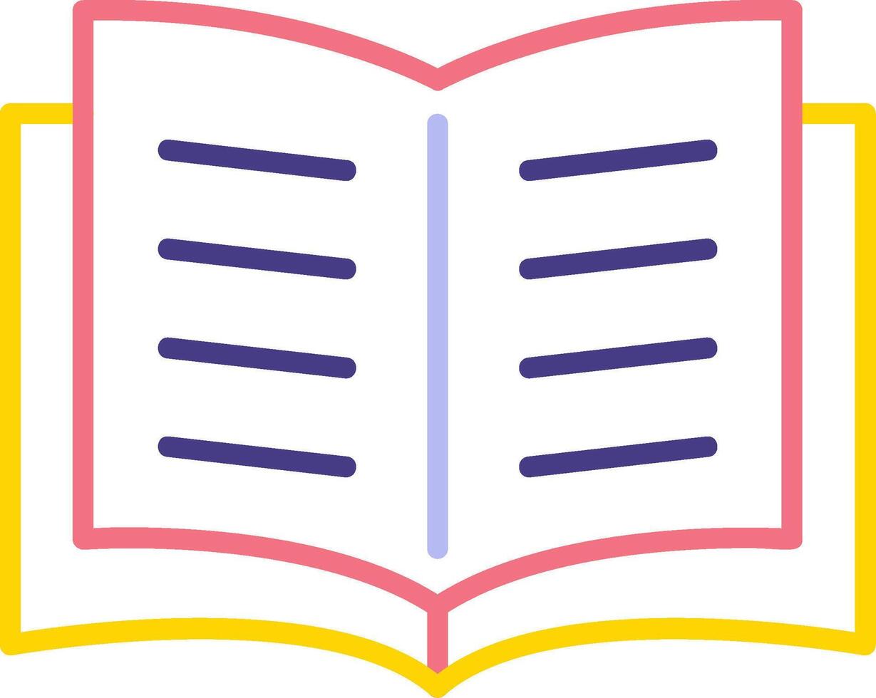 icône de vecteur de livre ouvert
