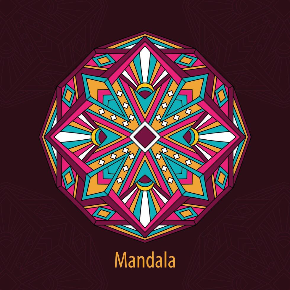 coloré géométrique mandala vecteur illustration