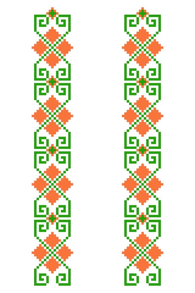 floral traverser point broderie arrière-plan.géométrique ethnique Oriental sans couture modèle traditionnel.aztèque style abstrait vecteur.design pour texture, tissu, vêtements, emballage, décoration, tapis. vecteur