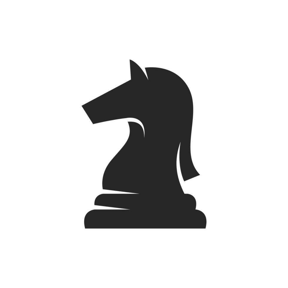 cheval échecs icône dans noir et blanc vecteur
