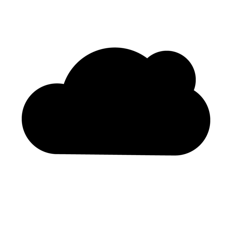 des nuages et temps glyphe Icônes vecteur