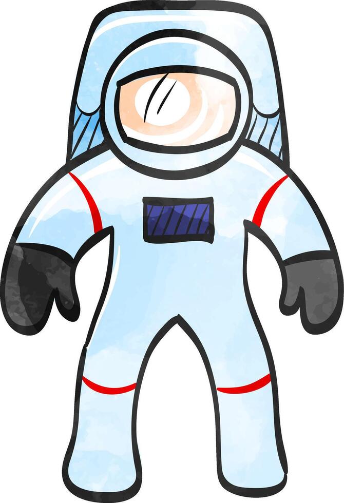 astronaute icône dans Couleur dessin. espace exploration, protecteur engrenage, sécurité vecteur