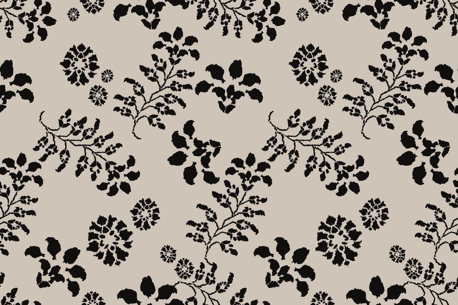 ikat floral paisley broderie sur blanc background.ikat ethnique Oriental sans couture modèle traditionnel.aztèque style abstrait vecteur illustration.design pour texture, tissu, vêtements, emballage, décoration.