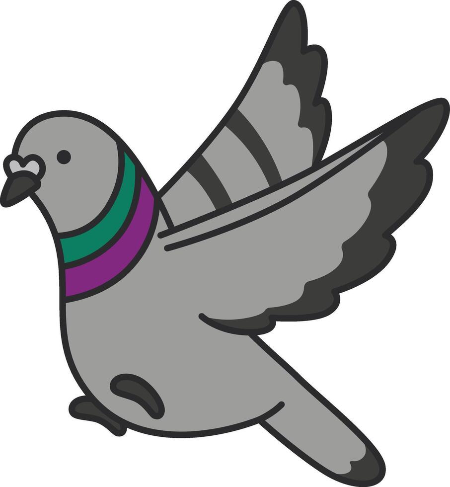 Pigeon icône dans plat style. oiseau vecteur illustration sur blanc isolé Contexte. oiseau affaires concept.