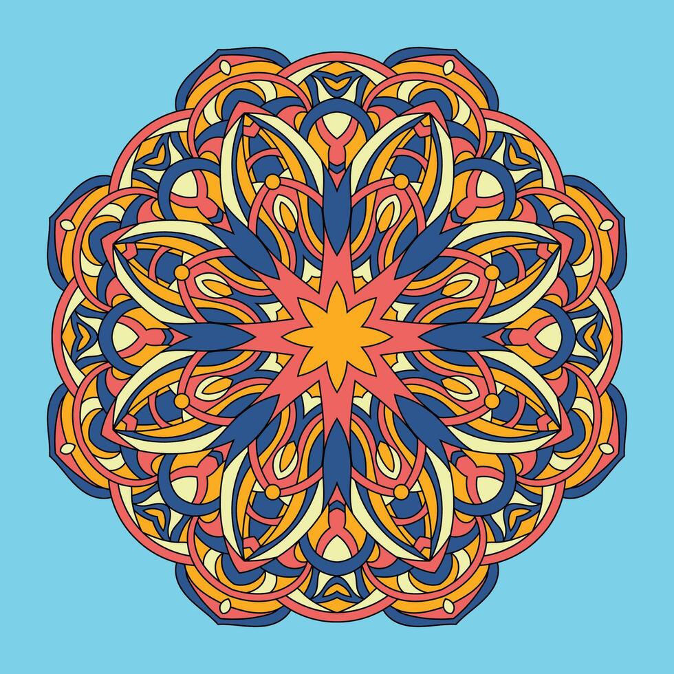 fleur mandala conception, vecteur illustration